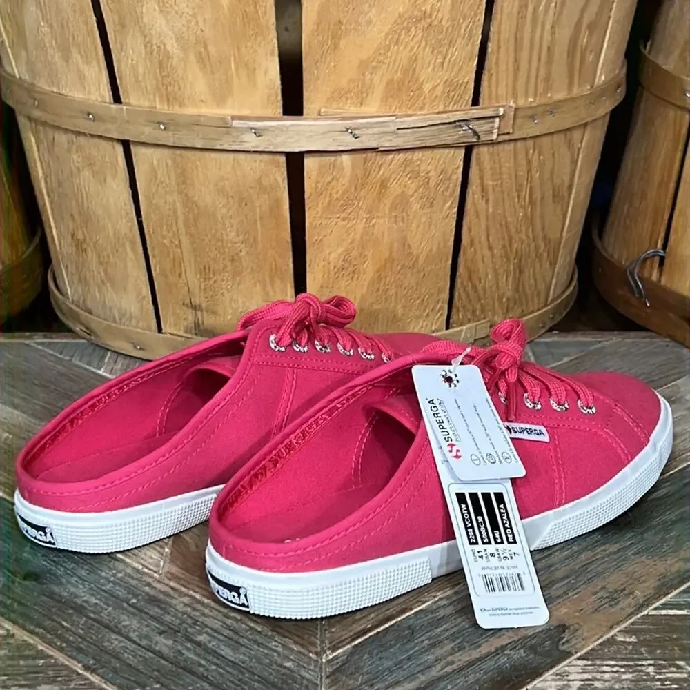 Superga 2288 VCOTW Fantasia Collection Pink Canvas Mule Sneakers Women 9.5